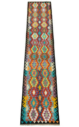 Kilim Afgano | 394 x 85 cm