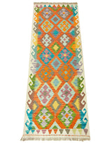 Kilim Afgano | 206 x 77 cm