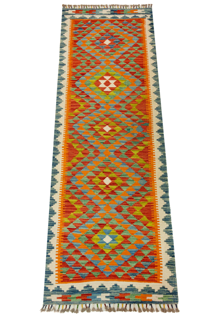 Kilim Afgano | 214 x 74 cm