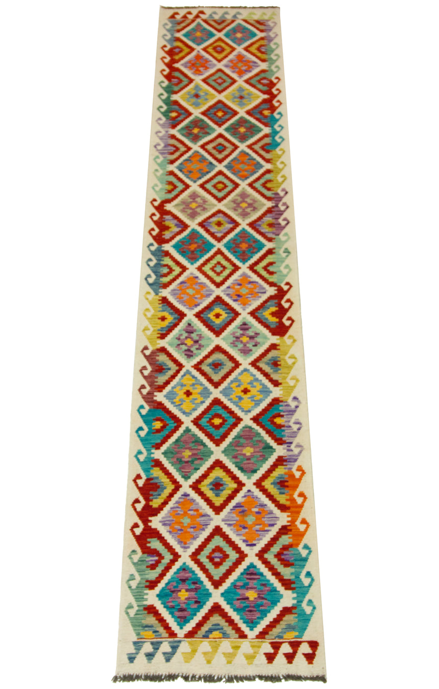 Kilim Afgano | 395 x 81 cm