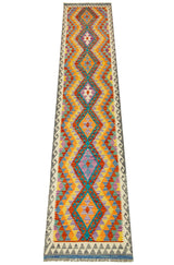 Kilim Afgano | 383 x 86 cm