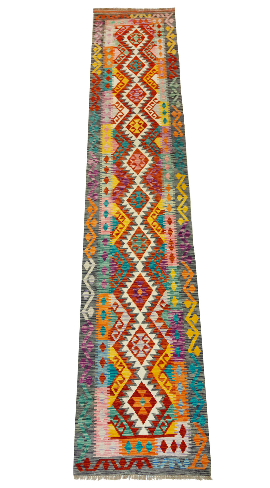 Kilim Afgano | 410 x 83 cm
