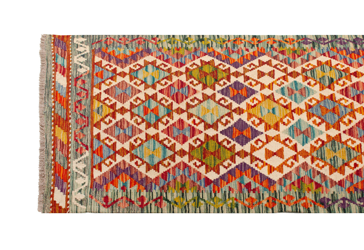 Kilim Afgano | 393 x 78 cm