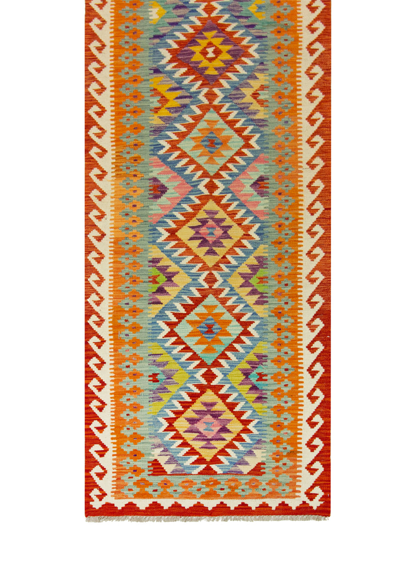 Kilim Afgano | 385 x 81 cm