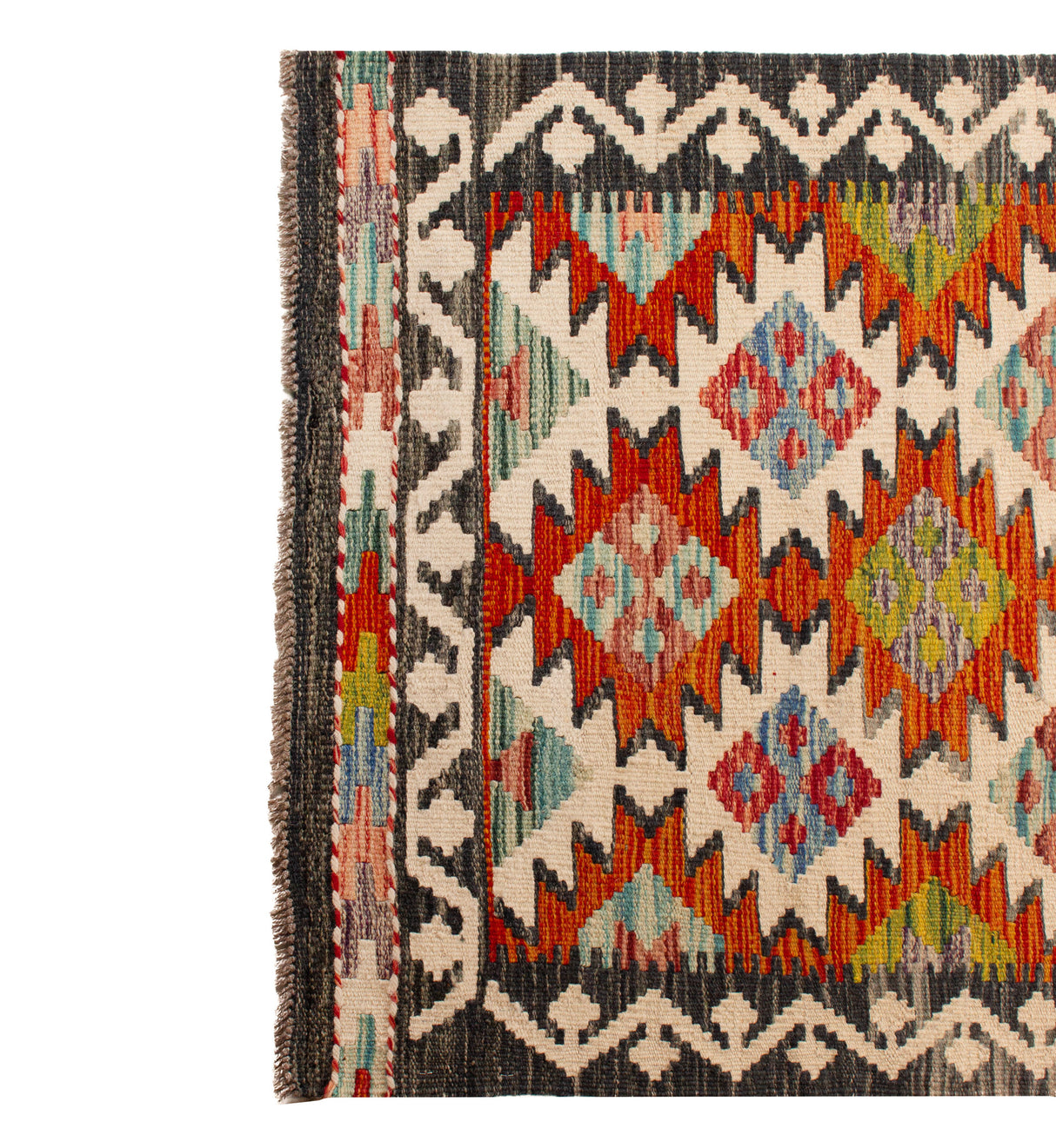 Kilim Afgano | 258 x 80 cm