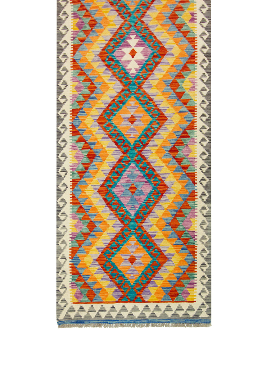 Kilim Afgano | 383 x 86 cm