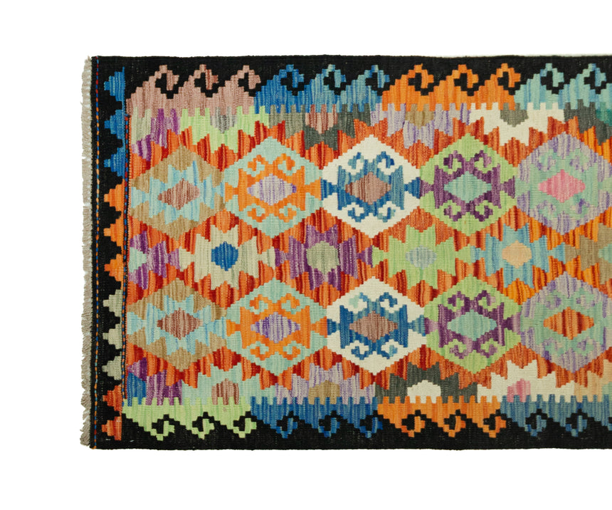 Kilim Afgano | 399 x 84 cm