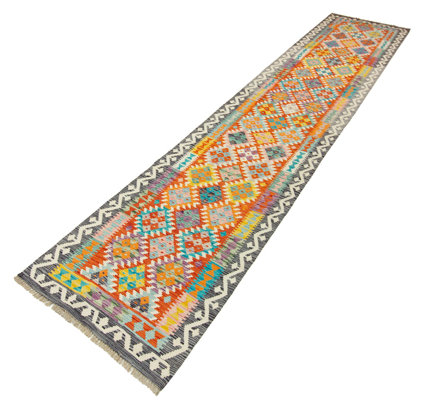 Kilim Afgano | 408 x 83 cm