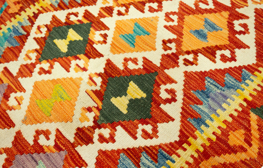 Kilim Afgano | 398 x 80 cm