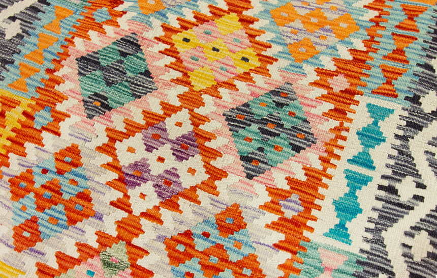 Kilim Afgano | 408 x 83 cm