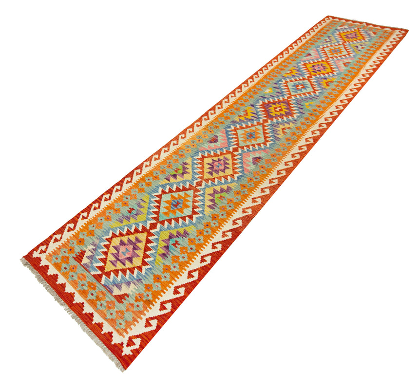 Kilim Afgano | 385 x 81 cm