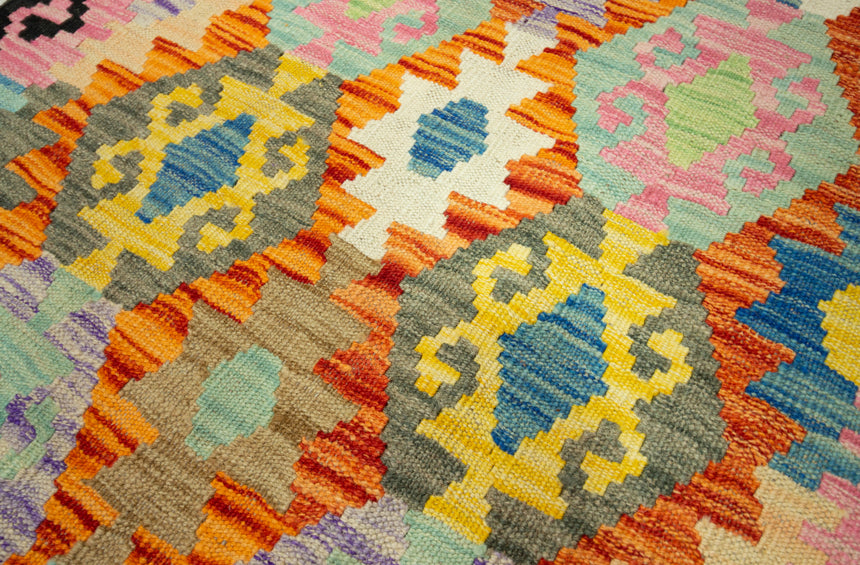 Kilim Afgano | 399 x 84 cm