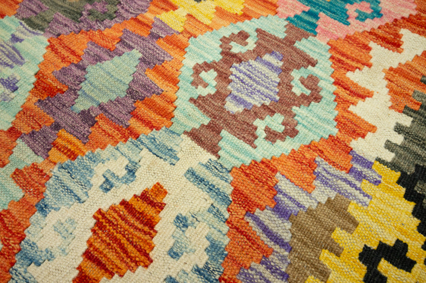 Kilim Afgano | 397 x 94 cm