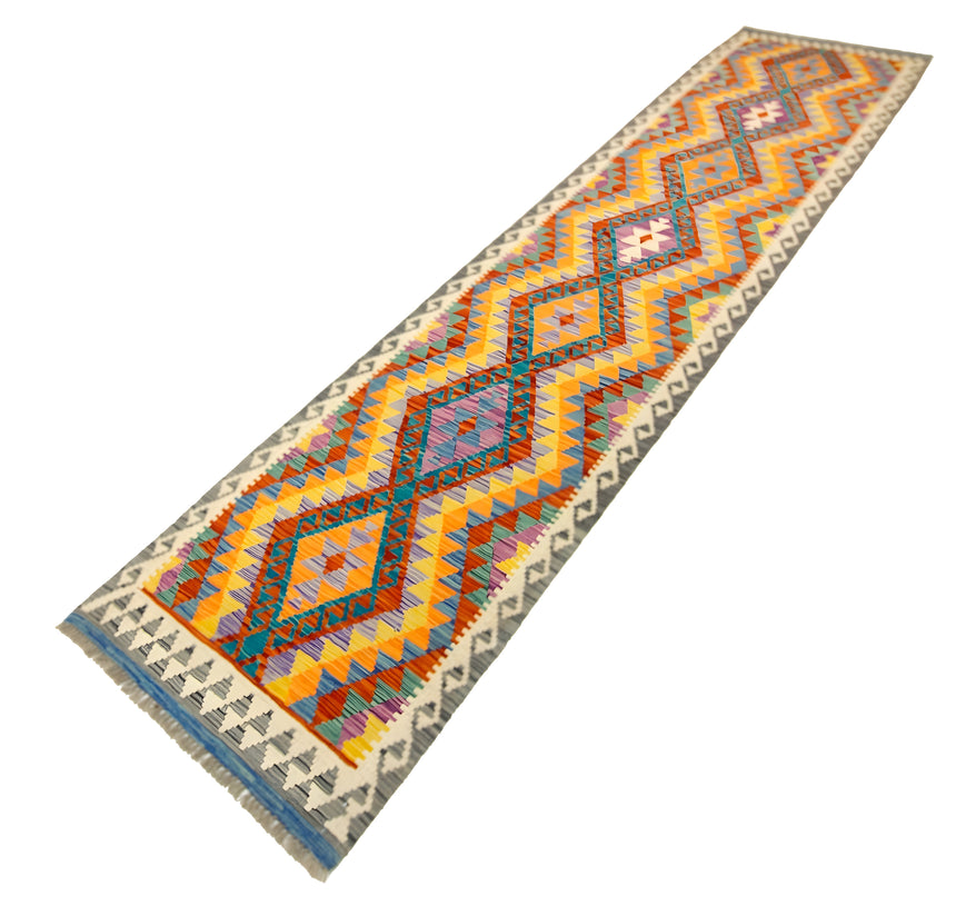 Kilim Afgano | 383 x 86 cm