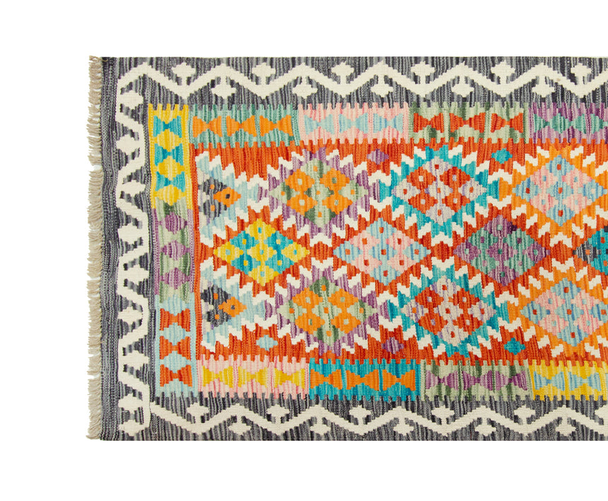 Kilim Afgano | 408 x 83 cm