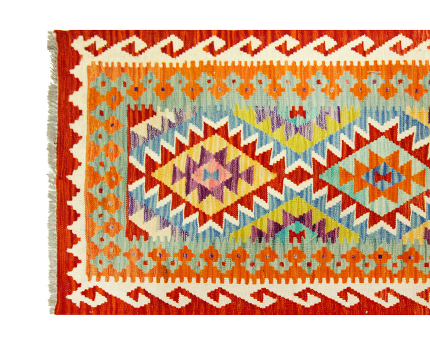 Kilim Afgano | 385 x 81 cm