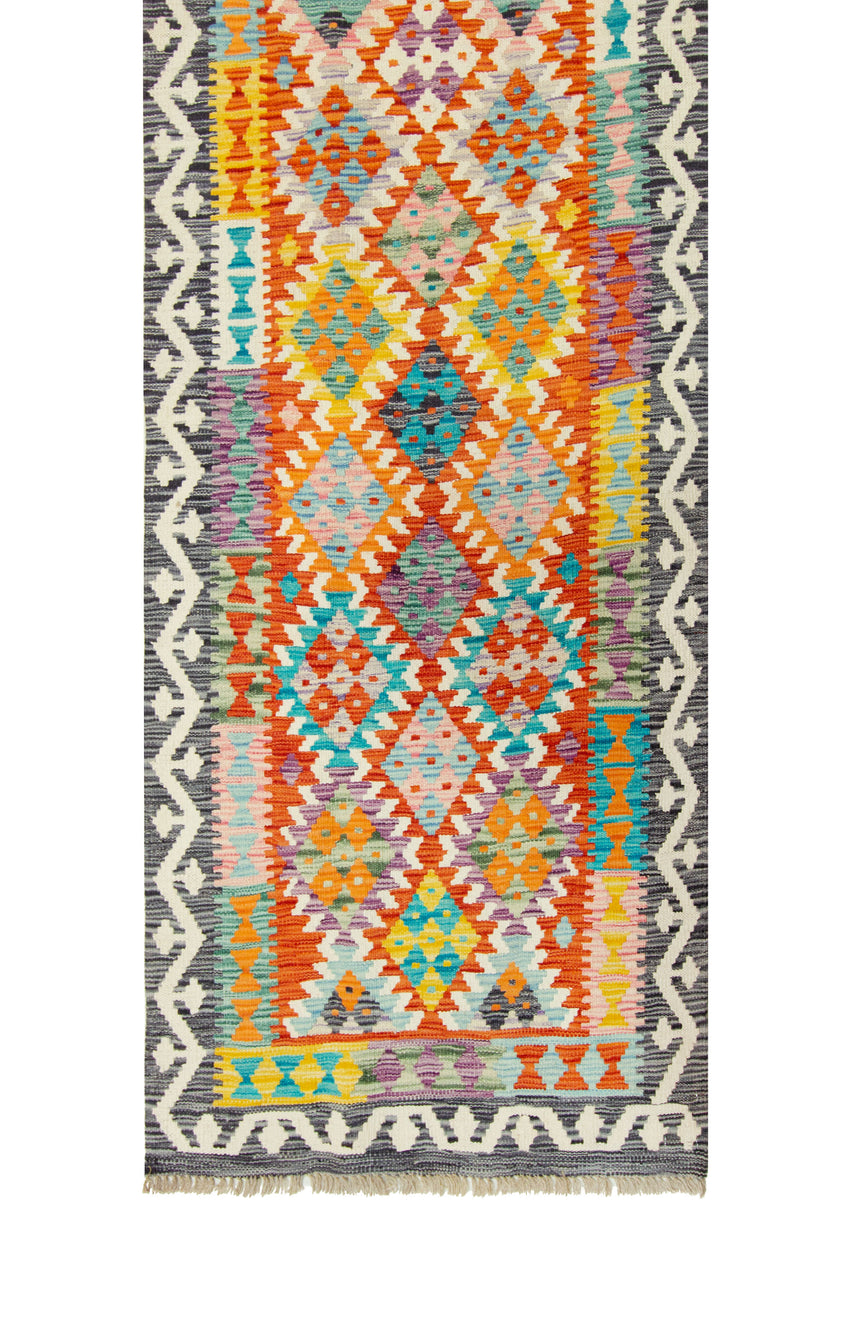 Kilim Afgano | 408 x 83 cm