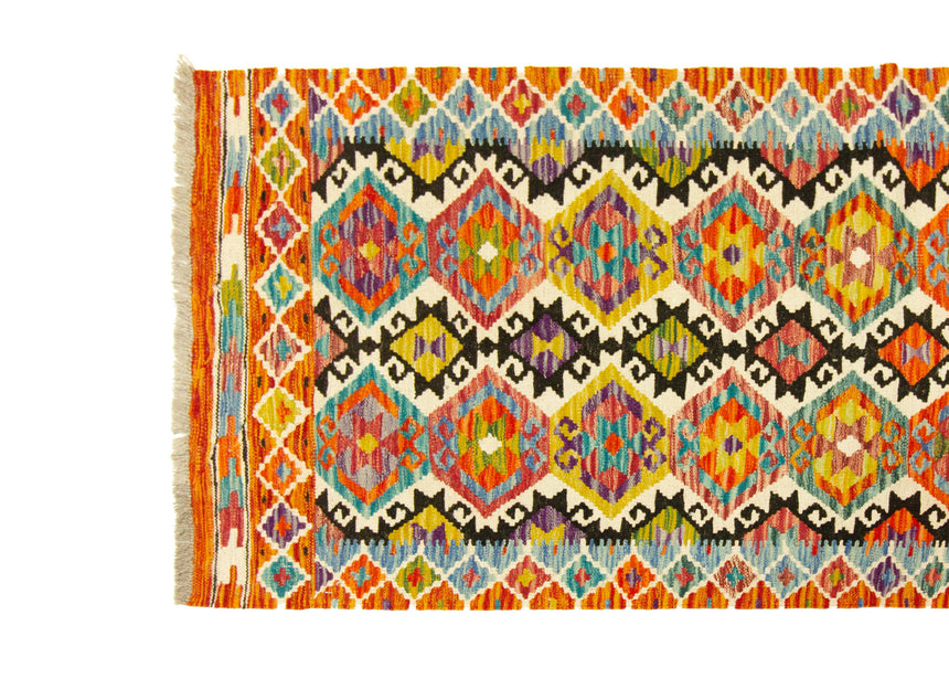 Kilim Afgano | 291 x 80 cm