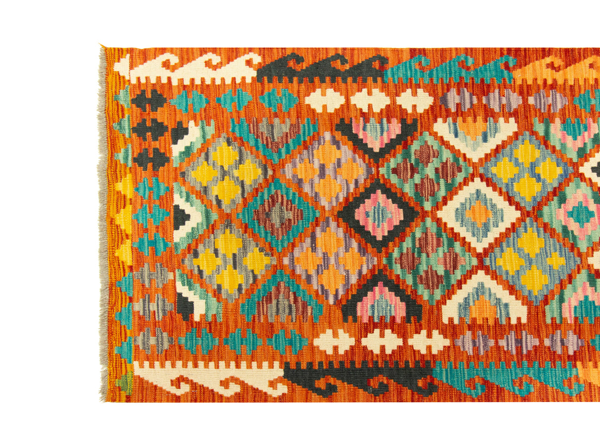 Kilim Afgano | 305 x 84 cm