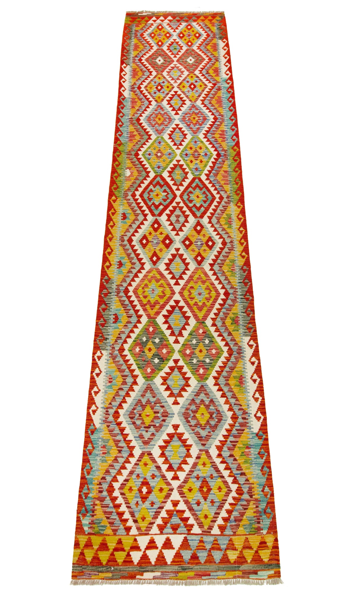 Kilim Afgano | 394 x 84 cm