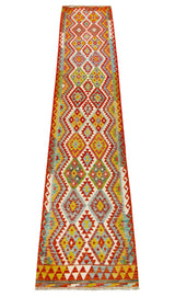 Kilim Afgano | 394 x 84 cm