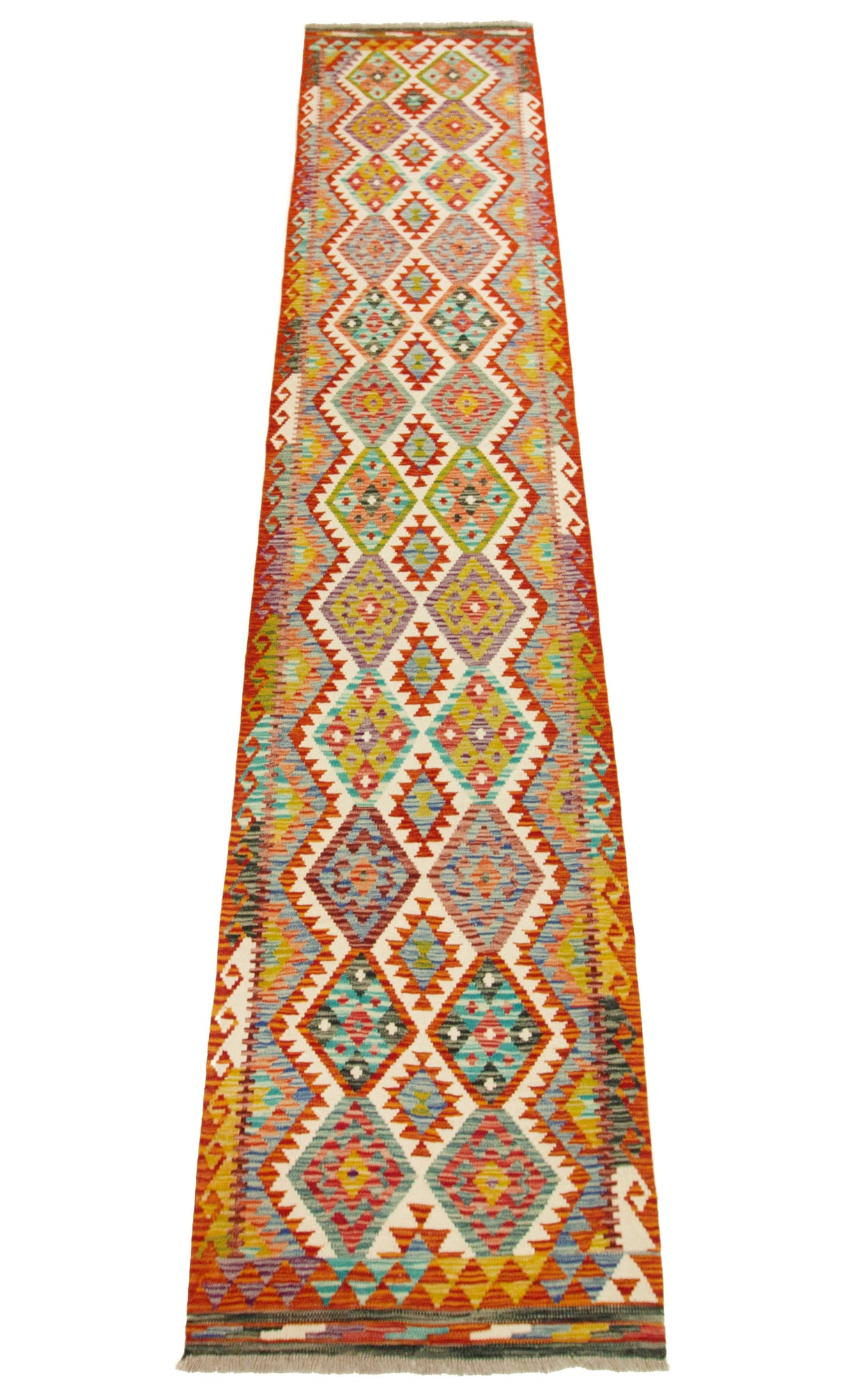 Kilim Afgano | 394 x 82 cm