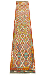 Kilim Afgano | 394 x 82 cm