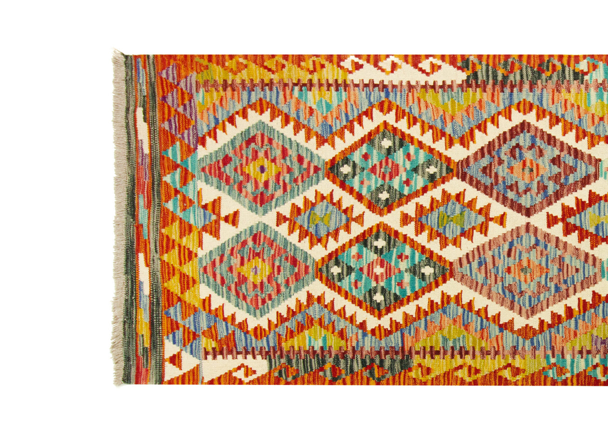 Kilim Afgano | 394 x 82 cm