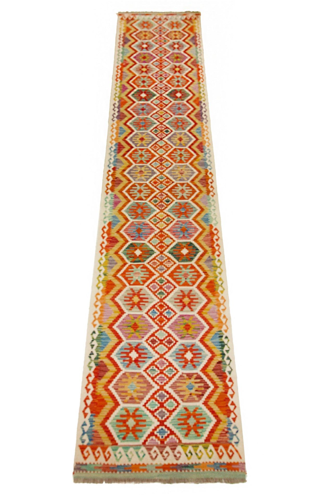 Kilim Afgano | 387 x 84 cm