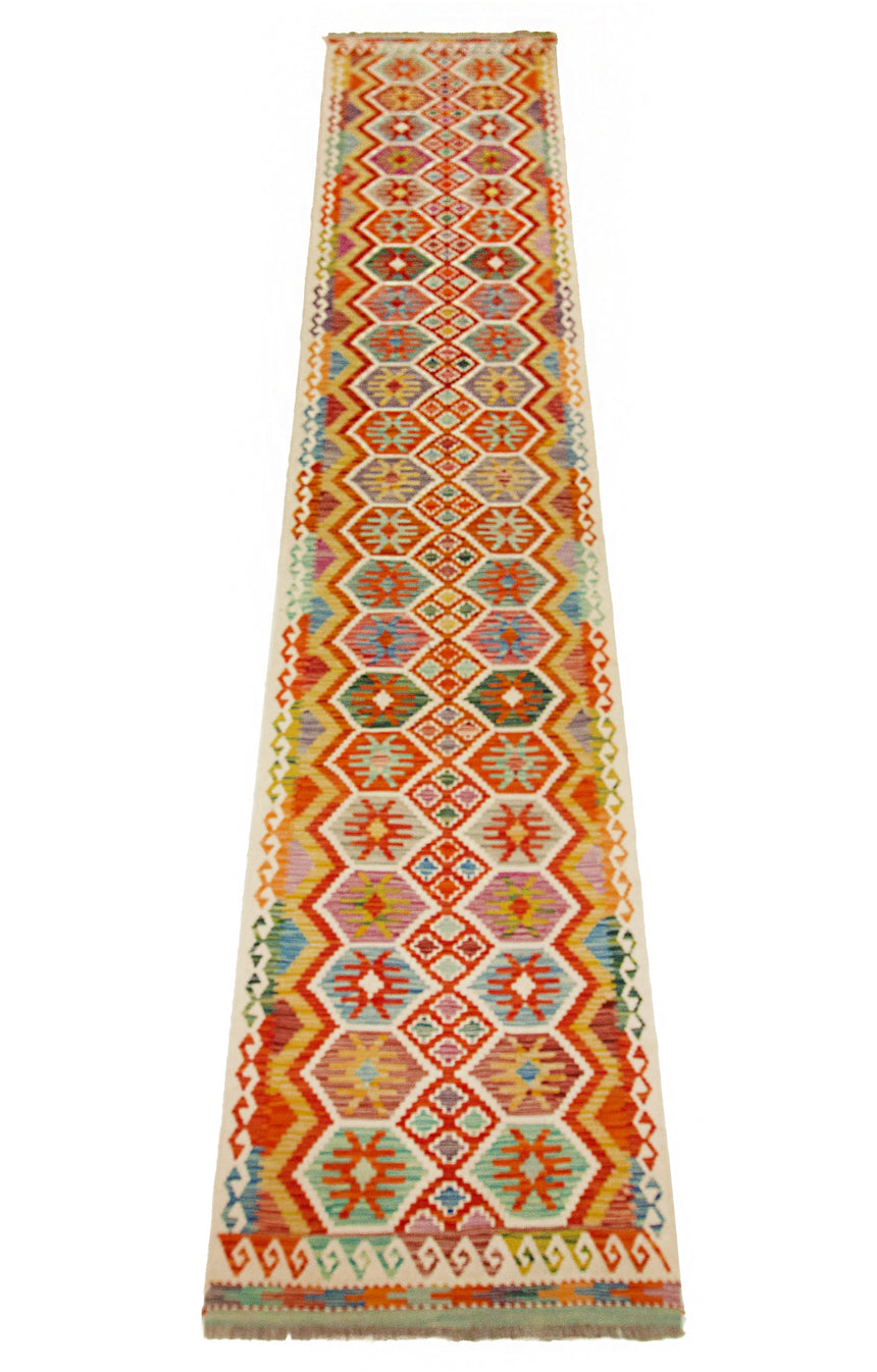 Kilim Afgano | 387 x 84 cm