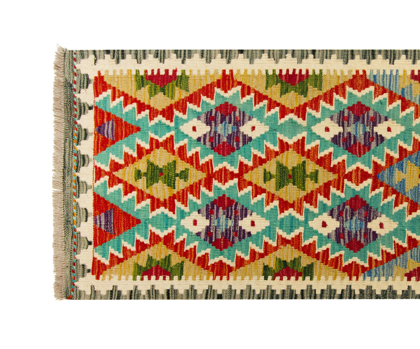 Kilim Afgano | 251 x 65 cm