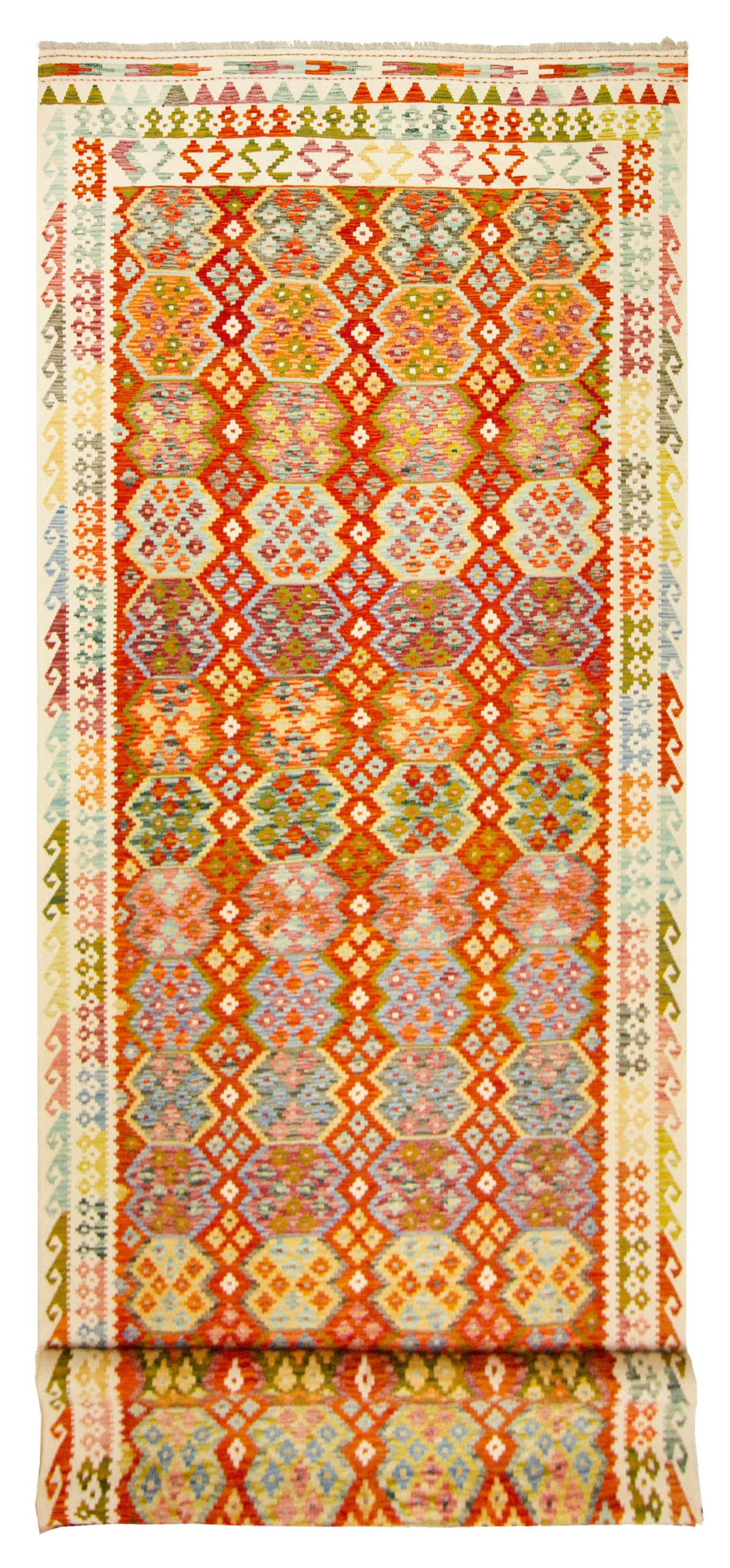 Kilim Afgano | 586 x 206 cm