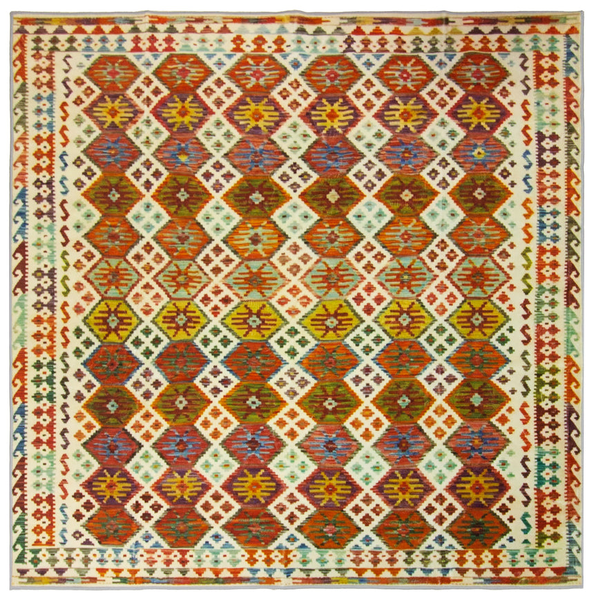 Alfombra Kilim Suave y Lavable