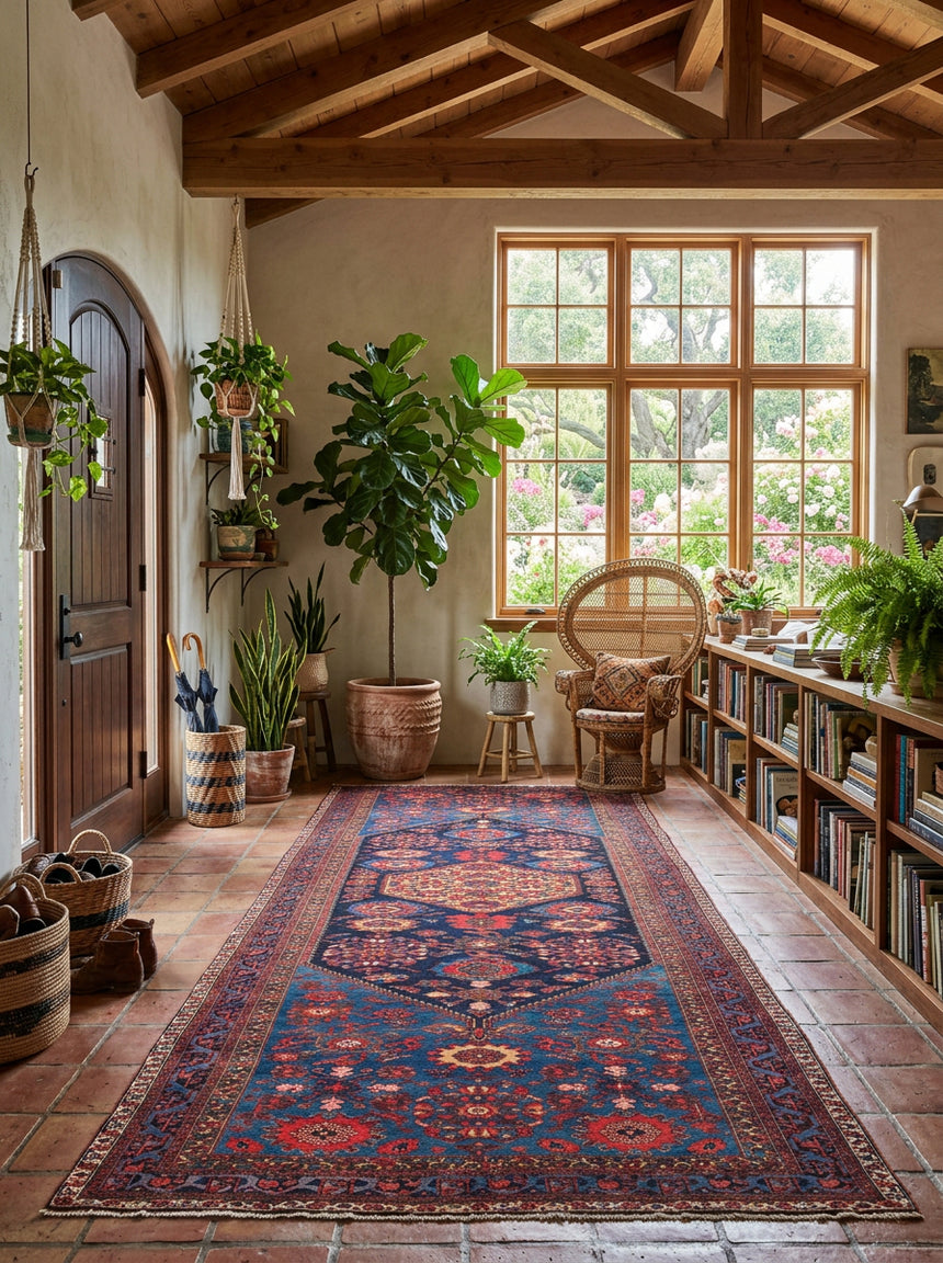 Zanjan Antique Persian Rug 100 Years Old | 617 x 205 cm