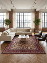 Antique 80-Year-Old Yazd Persian Rug | 452 x 297 cm 