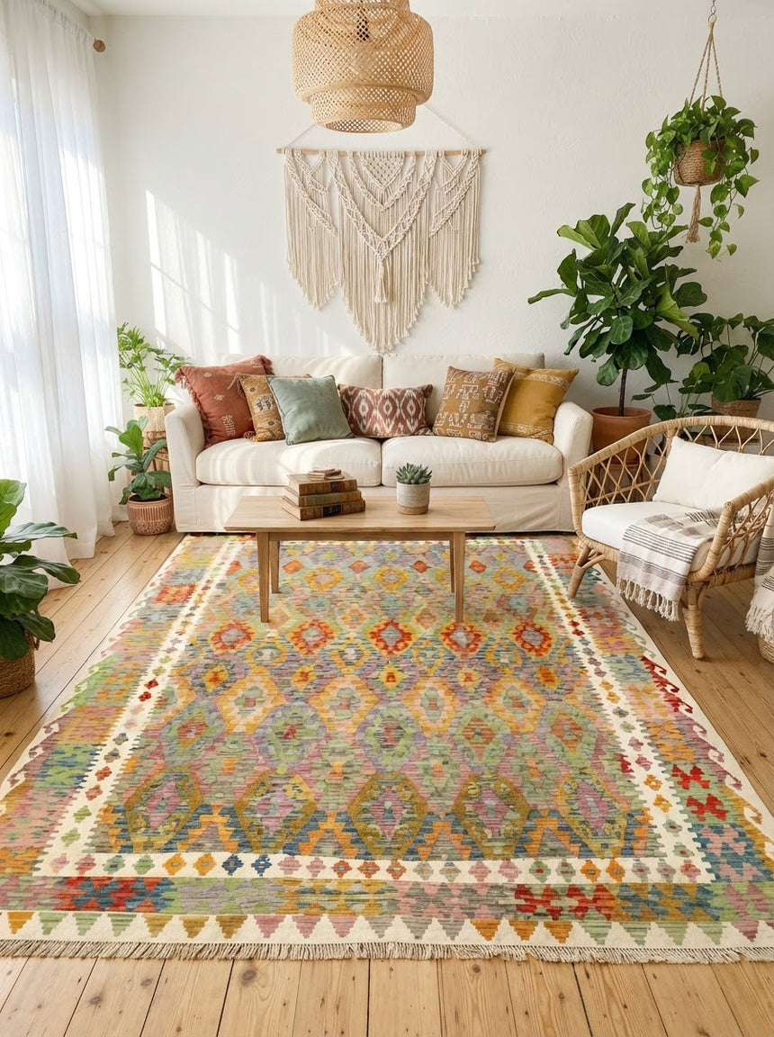 Kilim Afgano | 283 x 263 cm