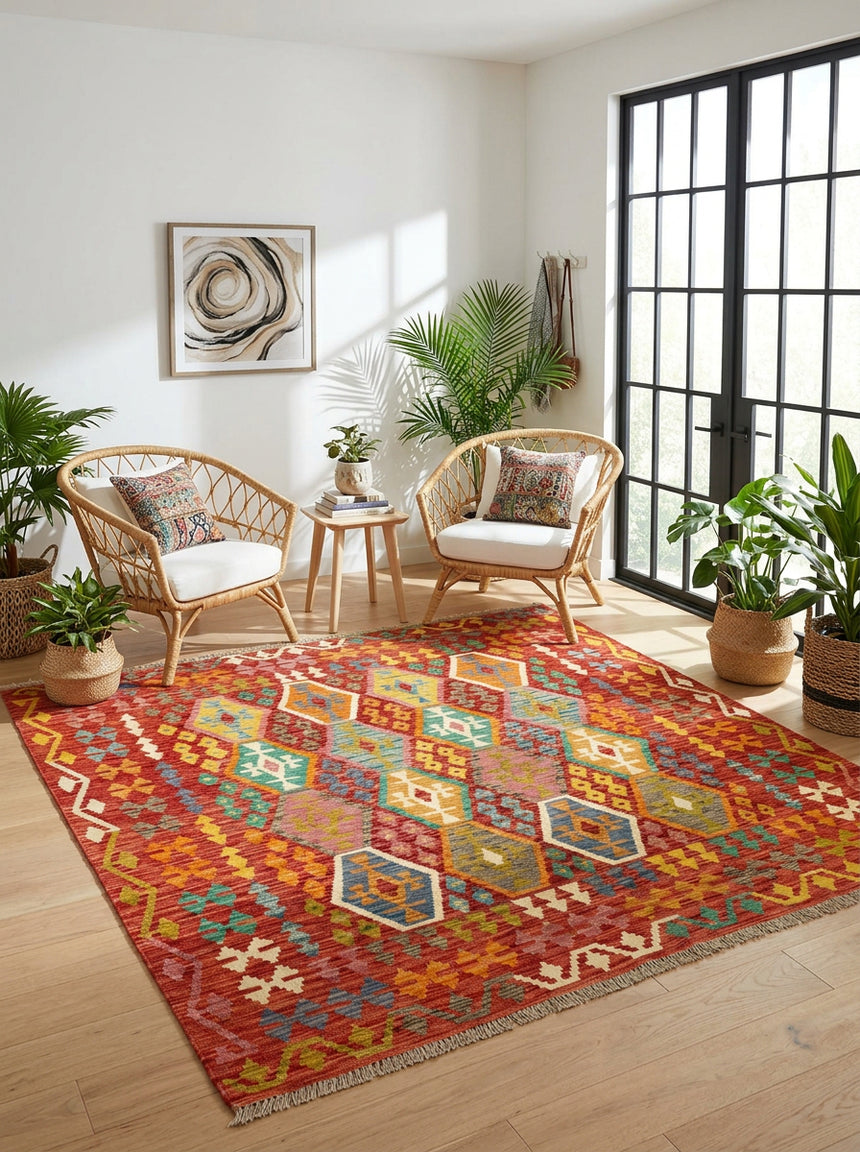 Kilim Afgano | 193 x 207 cm