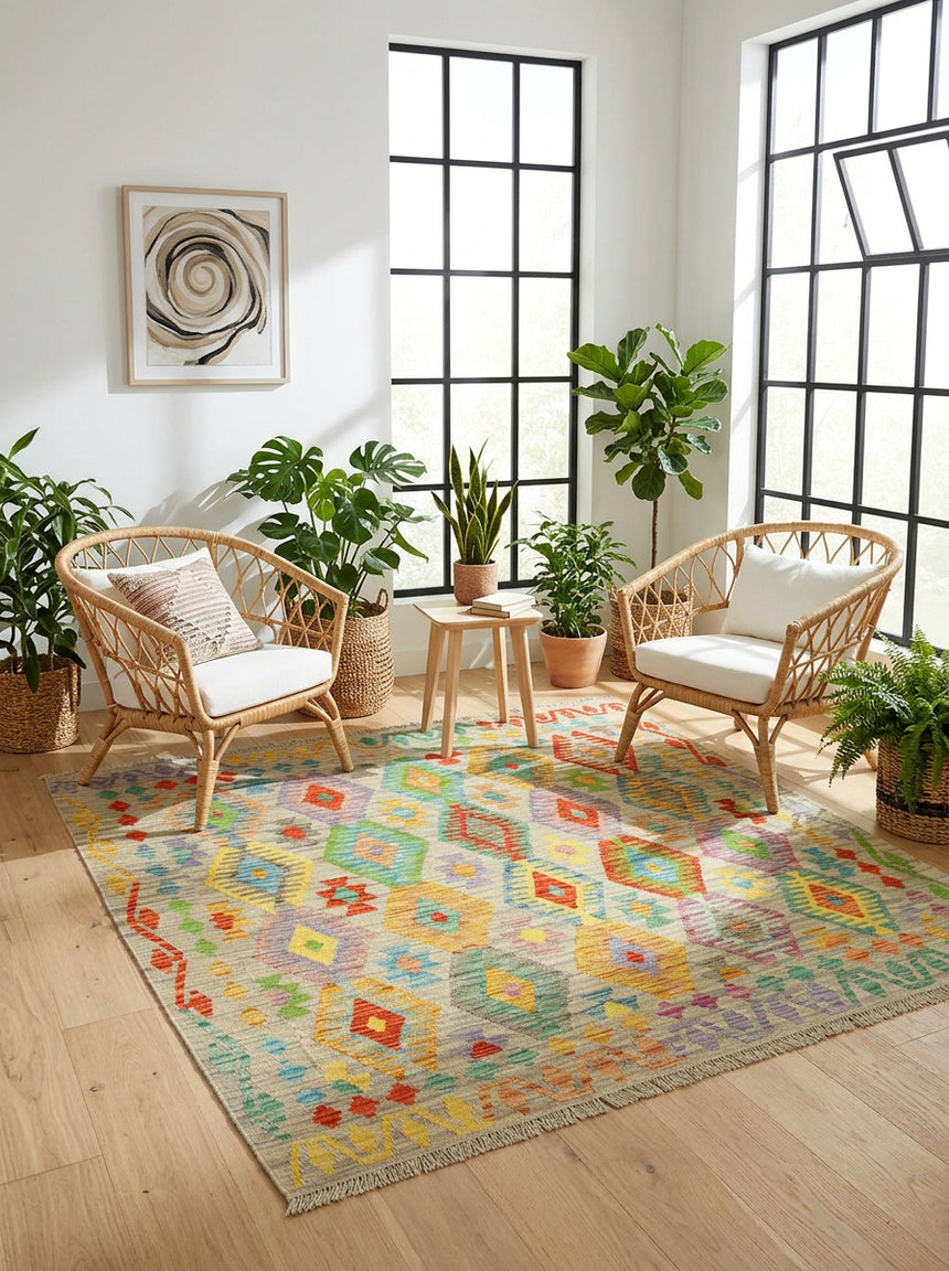 Kilim Afgano | 155 x 155 cm