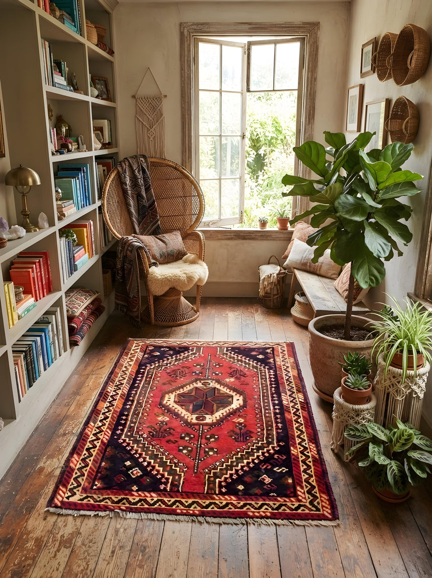 Alfombra Persa Shiraz | 136 x 104 cm