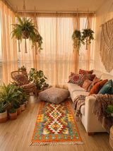 Kilim Afgano | 204 x 63 cm