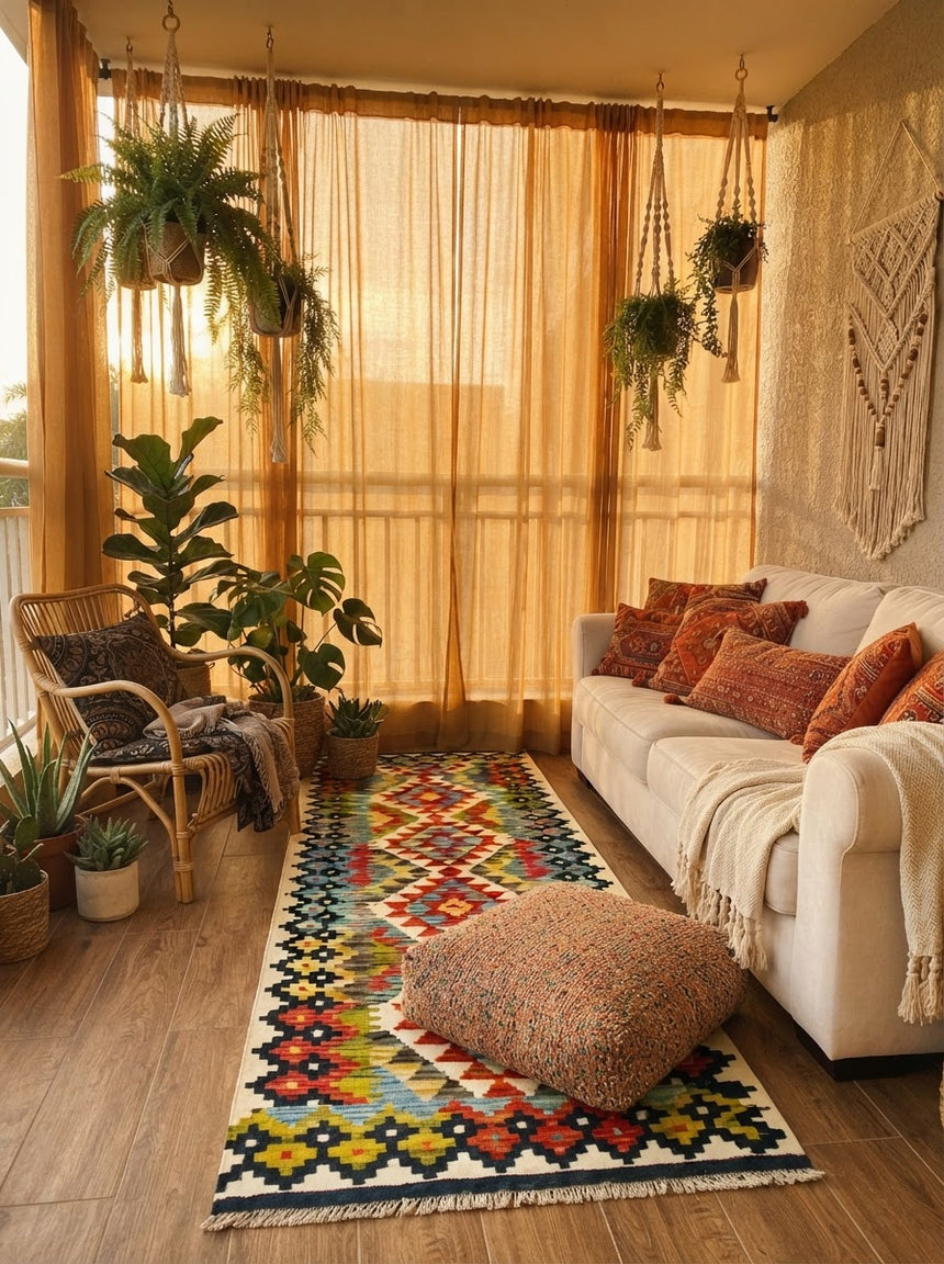 Kilim Afgano | 197 x 62 cm