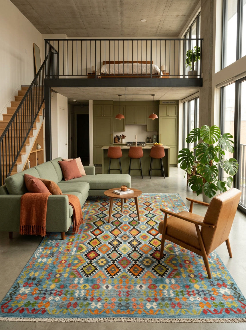 Kilim Afgano | 396 x 317 cm