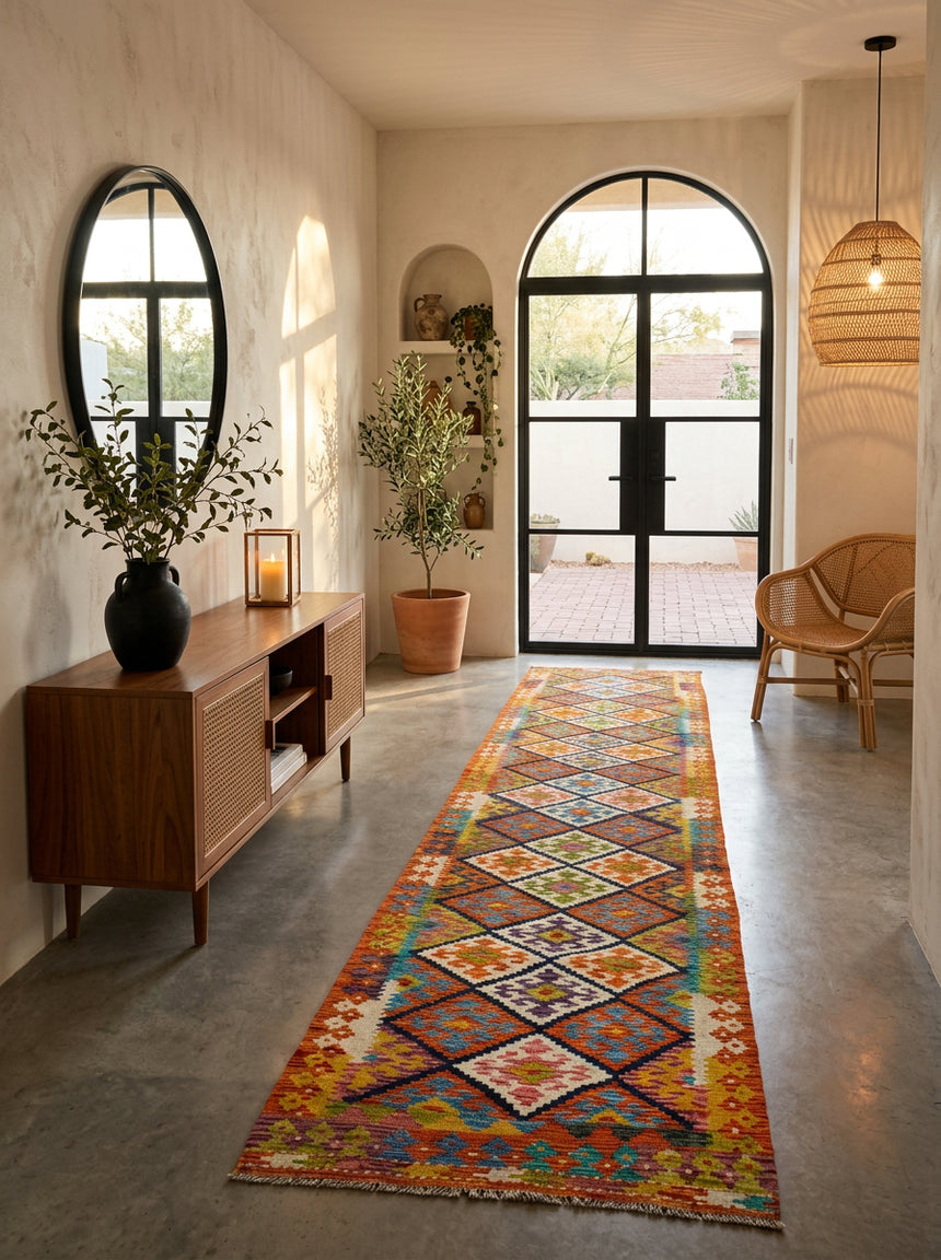 Kilim afegão | 382x85cm 