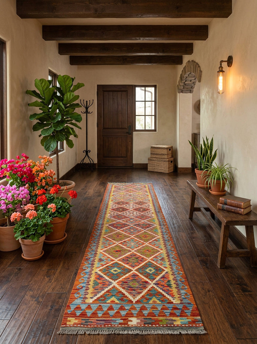 Kilim Afgano | 389 x 80 cm