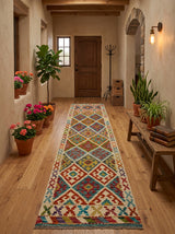 Kilim Afgano | 296 x 80 cm