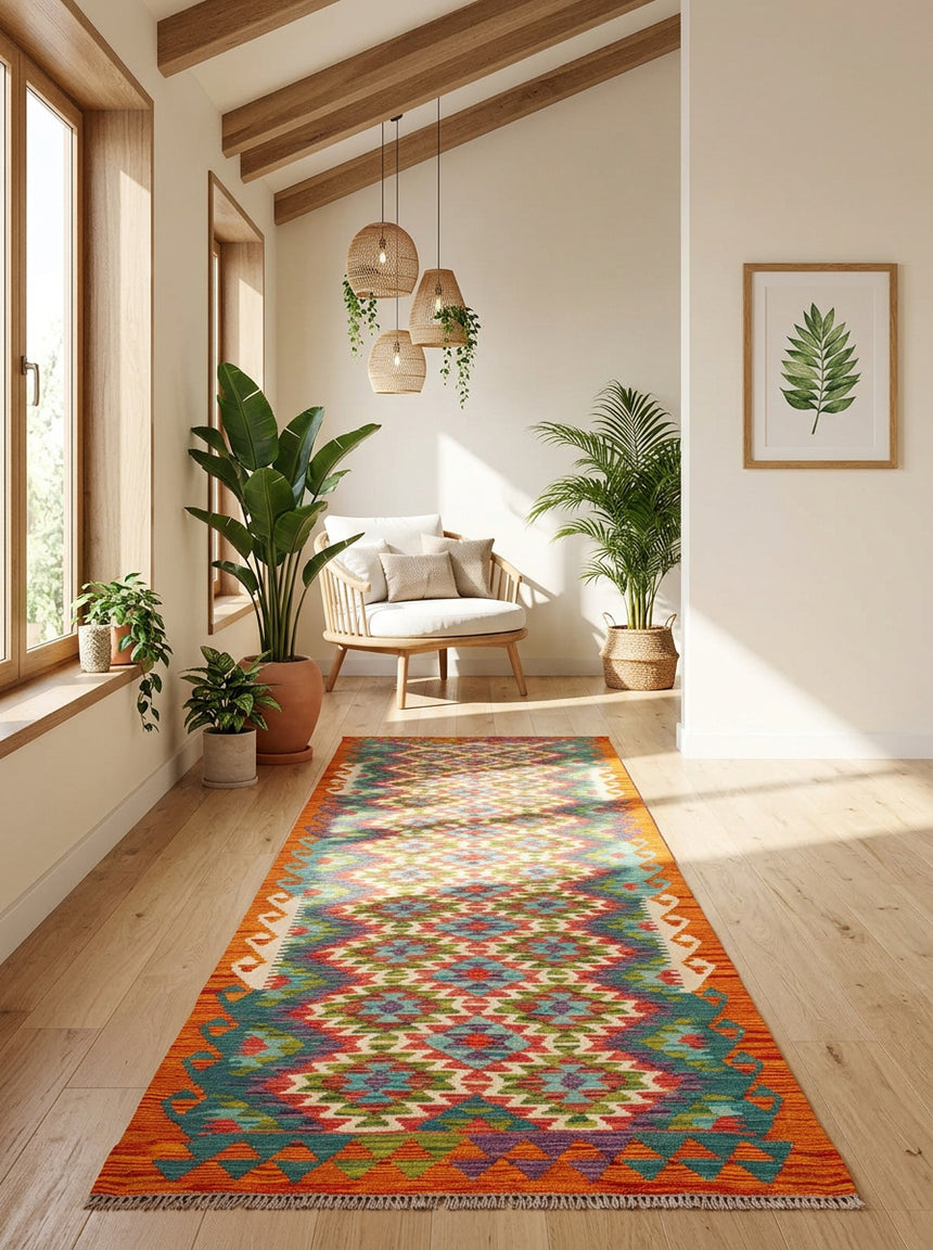 Kilim Afgano | 262 x 84 cm