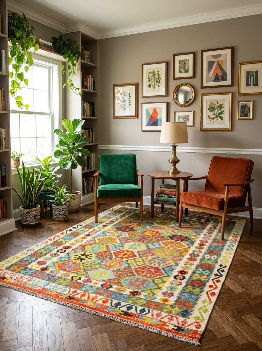 Kilim Afgano | 257 x 210 cm