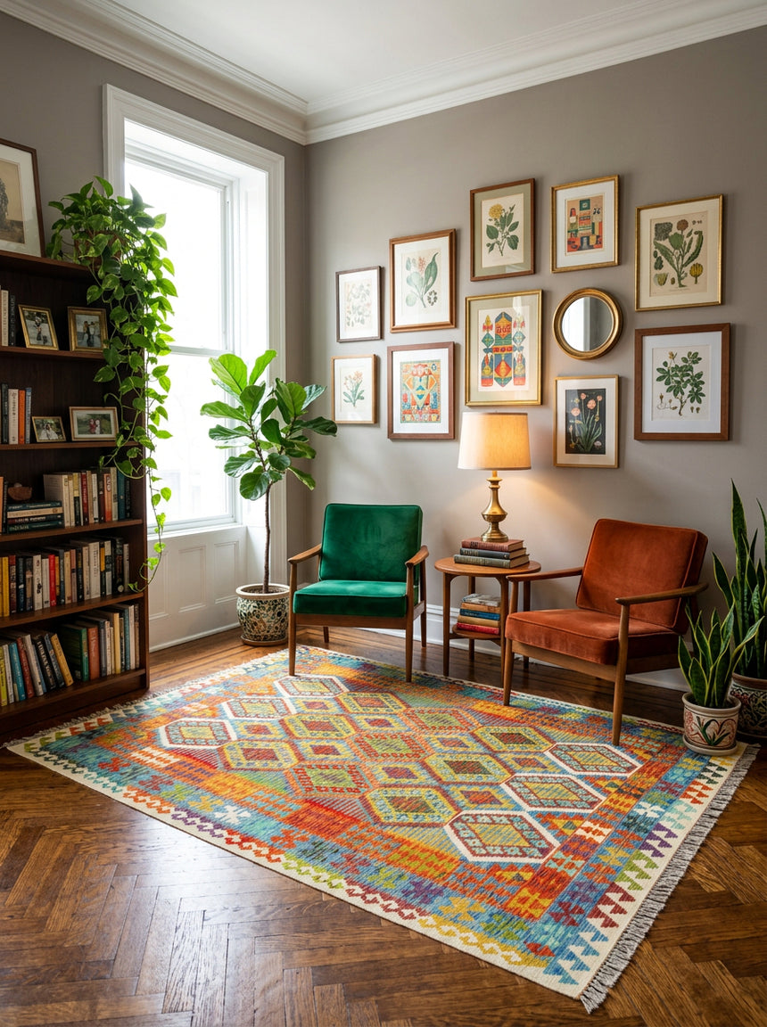 Kilim Afgano | 240 x 213 cm