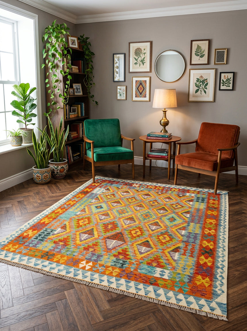 Kilim Afgano | 229 x 204 cm