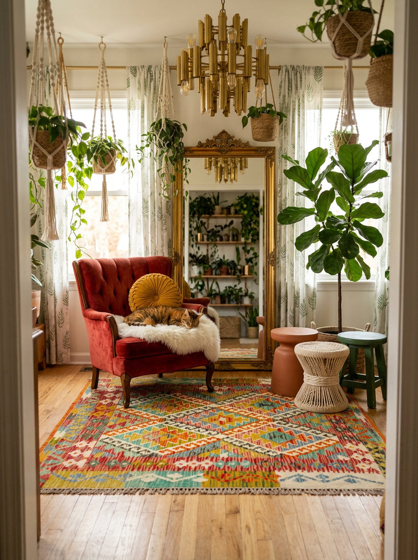 Kilim Afgano | 108 x 98 cm